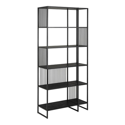 Strington Bookcase with 5 Shelves in Black – FTG