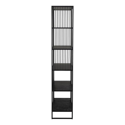 Strington Bookcase with 5 Shelves in Black – FTG, view 3