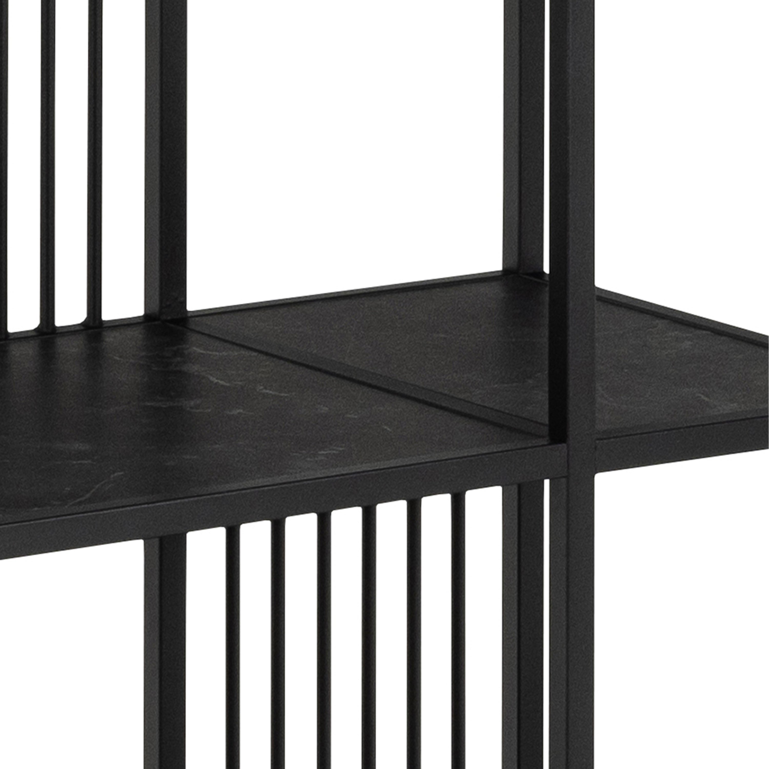 Strington Bookcase with 5 Shelves in Black – FTG, view 8