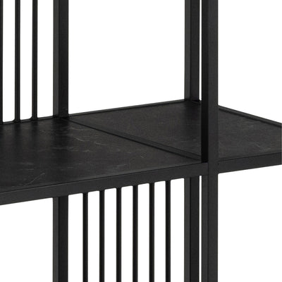 Strington Bookcase with 5 Shelves in Black – FTG, view 8