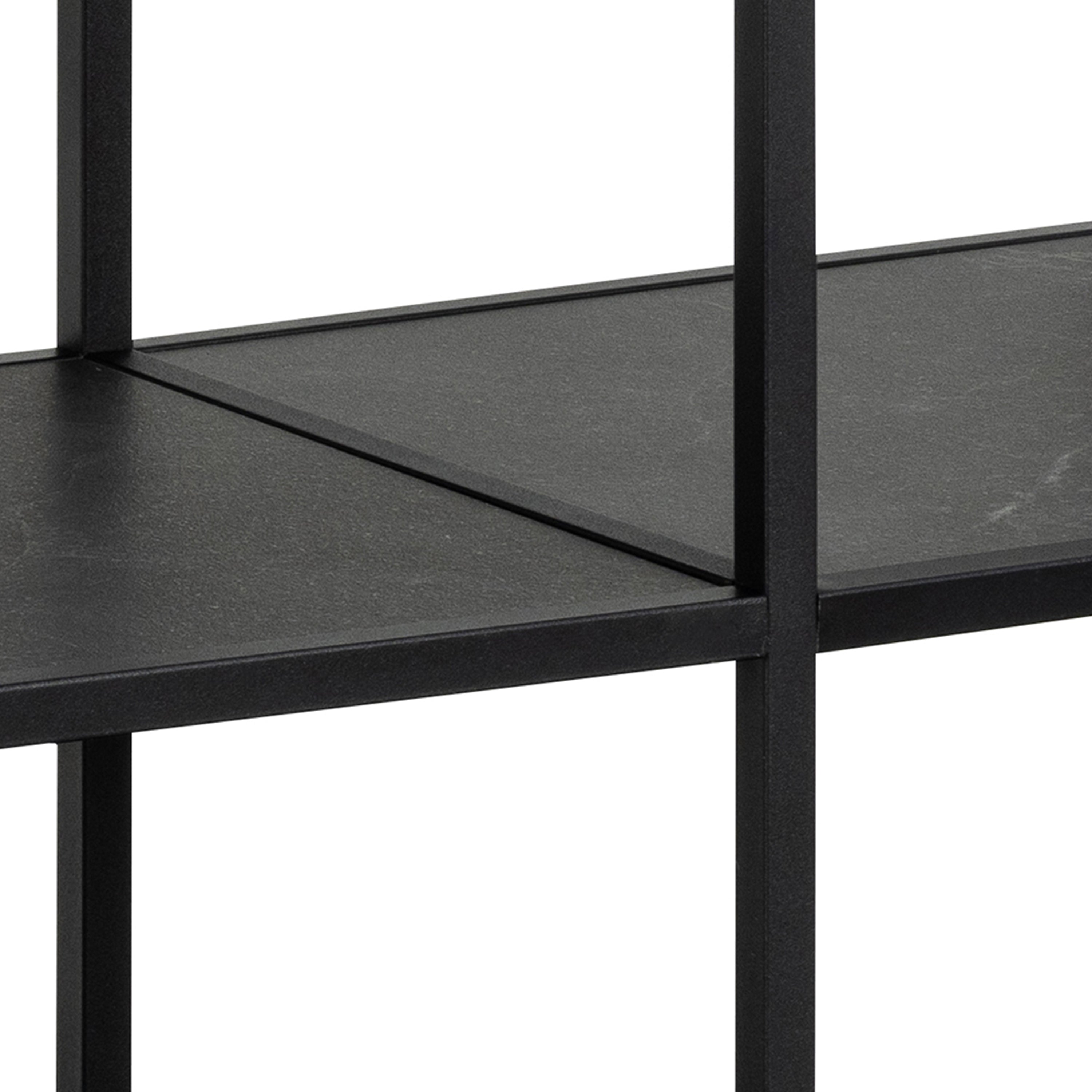 Strington Bookcase with 2 Shelves in Black – FTG, view 7
