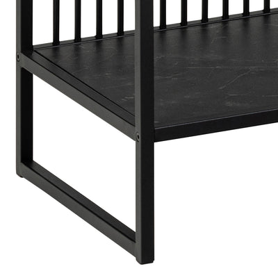 Strington Bookcase with 2 Shelves in Black – FTG, view 8