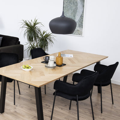 Lima Dining Chair with Armrest in Black Set of 2 – FTG, view 5