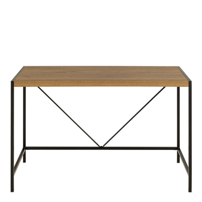 Bahamas Office Desk in Black and Oak – FTG, view 2