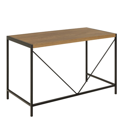 Bahamas Office Desk in Black and Oak – FTG, view 3