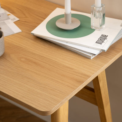 Barnett  Office Desk in Oak – FTG, view 5