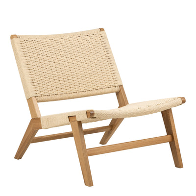 Carson Lounge Chair in Off White and Oak – FTG