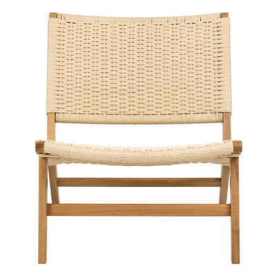 Carson Lounge Chair in Off White and Oak – FTG, view 2