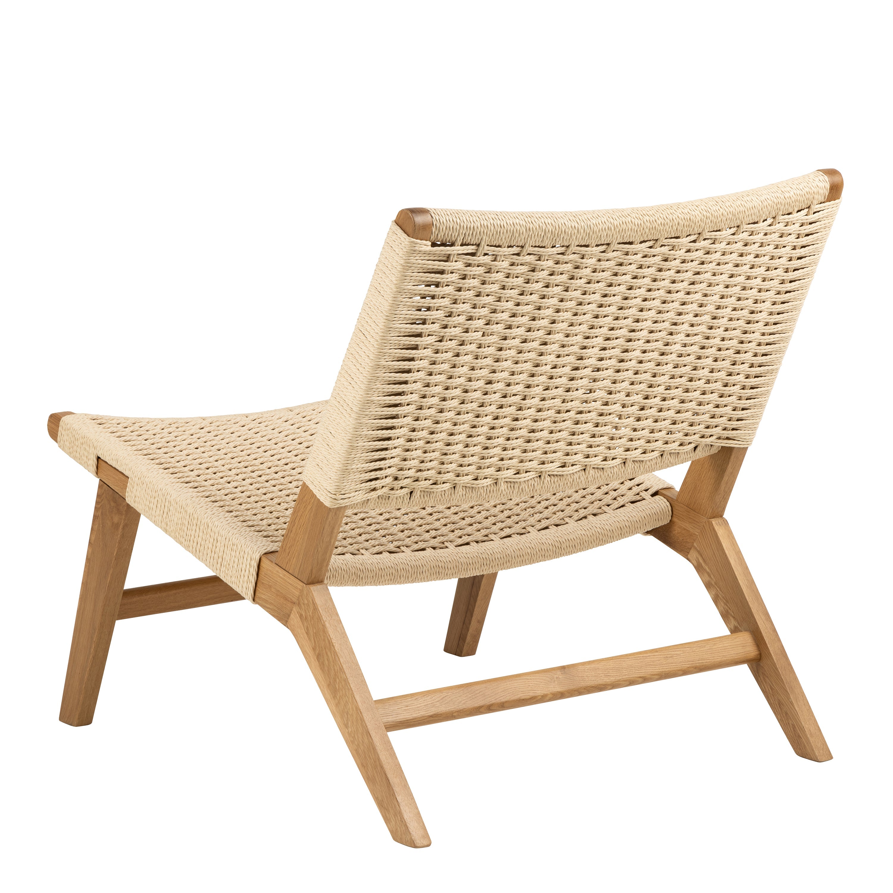 Carson Lounge Chair in Off White and Oak – FTG, view 3