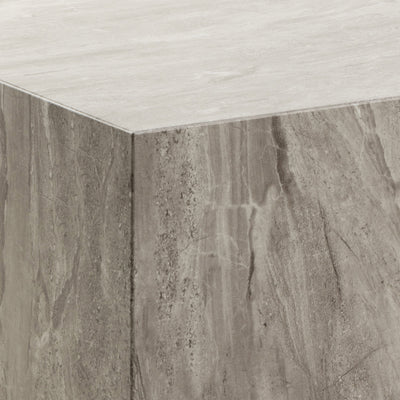 Dice Square Coffee Table in Grey Marble 90x90x42cm – FTG, view 5