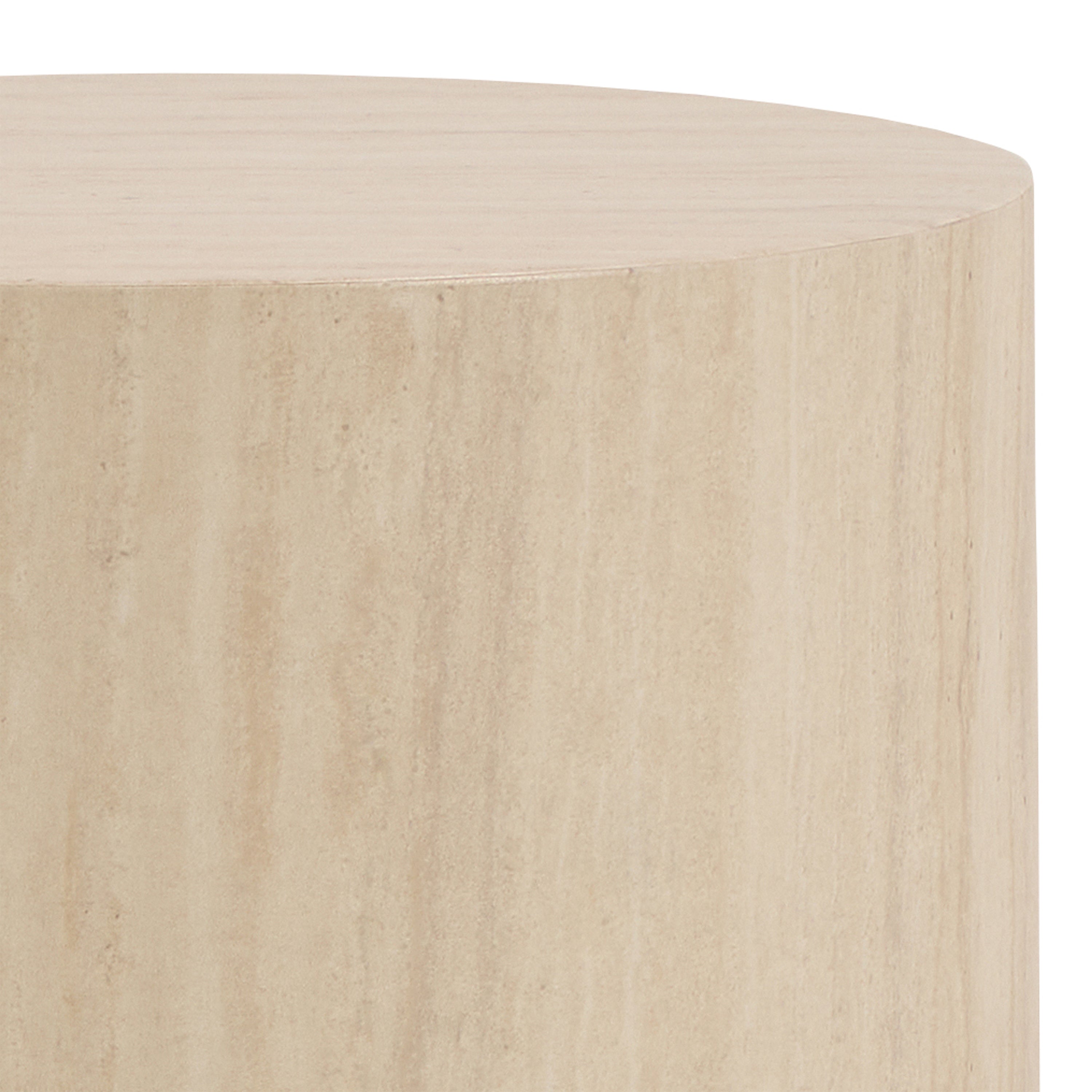Dice Round Pedestal Set of 2 in Travertine Rough Paper – FTG, view 5