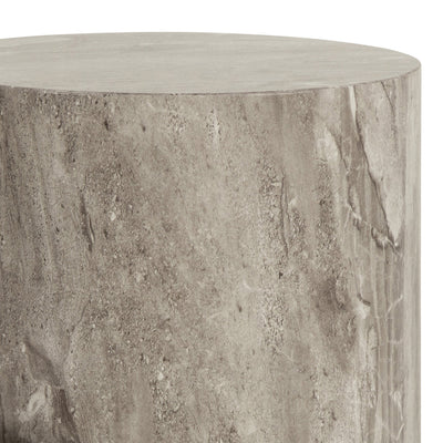 Dice Round Pedestal Set of 2 in Grey Marble and River Rough Paper – FTG, view 5