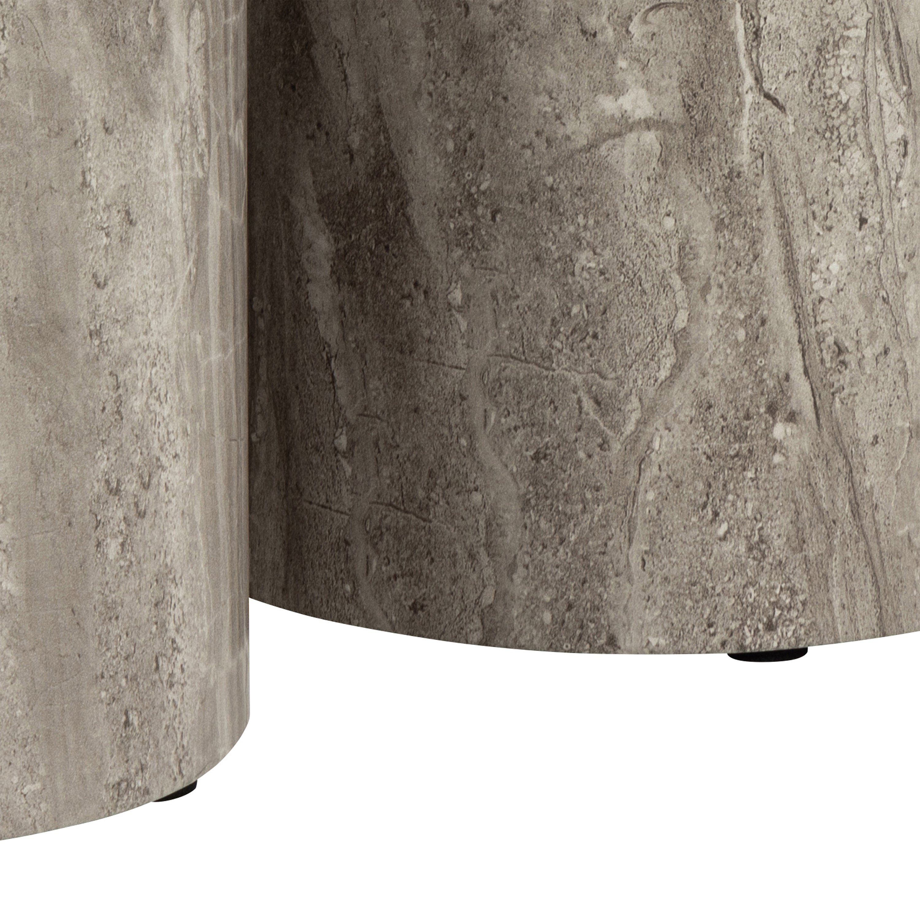 Dice Round Pedestal Set of 2 in Grey Marble and River Rough Paper – FTG, view 7
