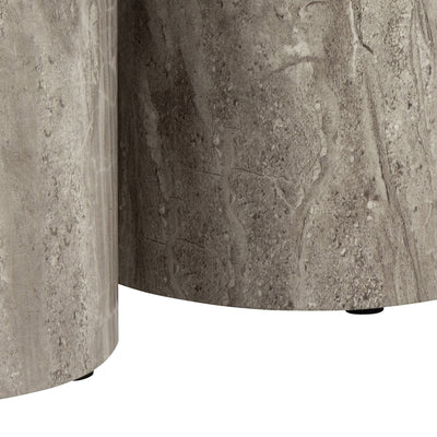 Dice Round Pedestal Set of 2 in Grey Marble and River Rough Paper – FTG, view 7