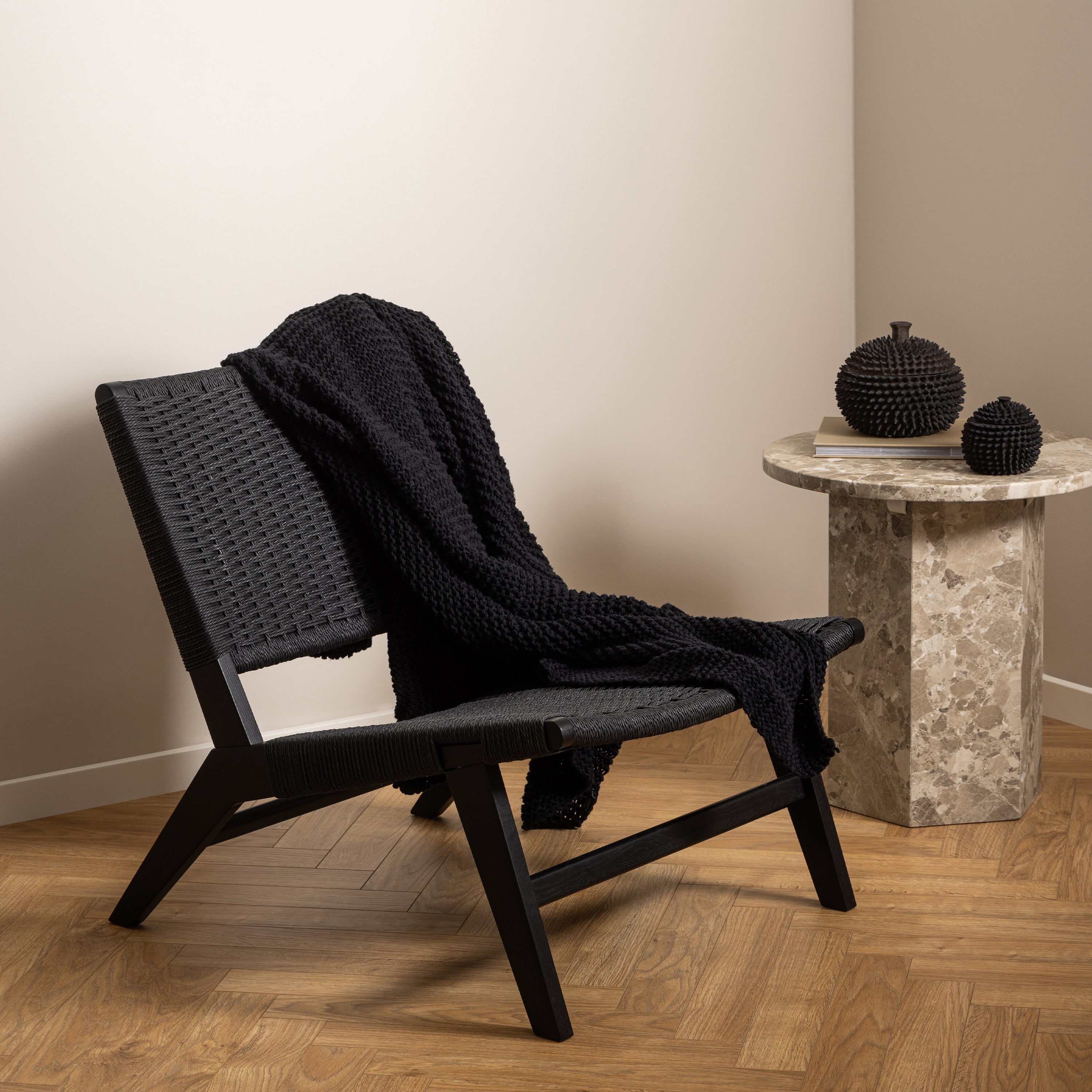 Carson Lounge Chair in Black – FTG, view 4