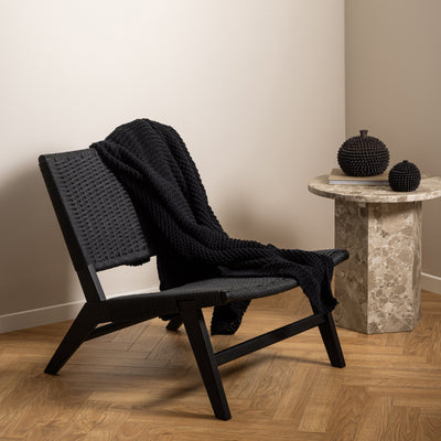 Carson Lounge Chair in Black – FTG, view 4