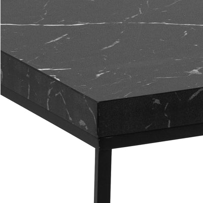 Barossa Coffee Table with Black Marble Marquina Top & Black Steel Base 110x55x45cm – FTG, view 5