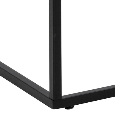 Barossa Coffee Table with White Marble Carrara Top & Black Steel Base 110x55x45cm – FTG, view 7