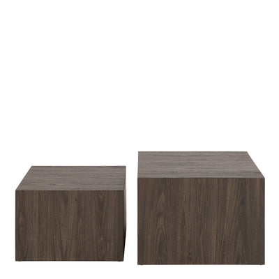 Dice Square Coffee Table Set in Smoked Ash – FTG, view 2