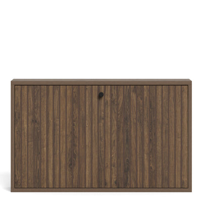 Albany Shoe Cabinet in Smoked Oak with Lamella Front
