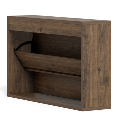 Albany Shoe Cabinet in Smoked Oak with Lamella Front
