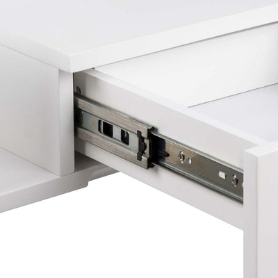 Ashlan 1 Drawer Wall Mounted Square Bedside Table in White – FTG, view 8