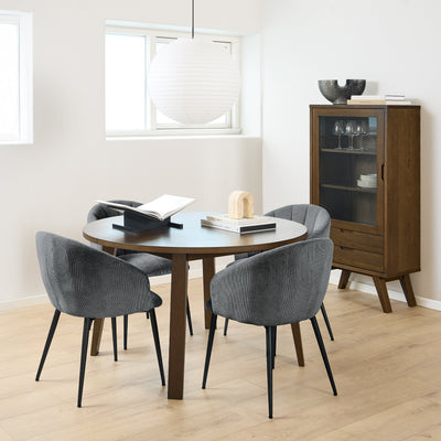 A-Line Round Extendable Dining Table in Smoked Oak 120/220 x 120 x 75cm – FTG, view 6