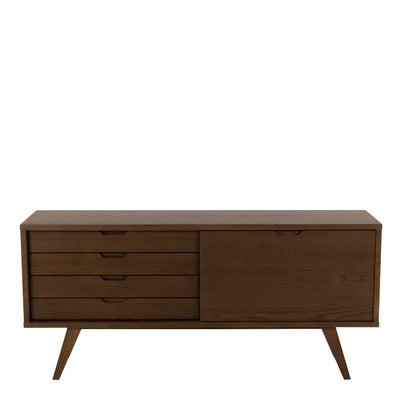 A-Line Sideboard with 4 Drawers and Sliding Door in Smoked Oak – FTG, view 2