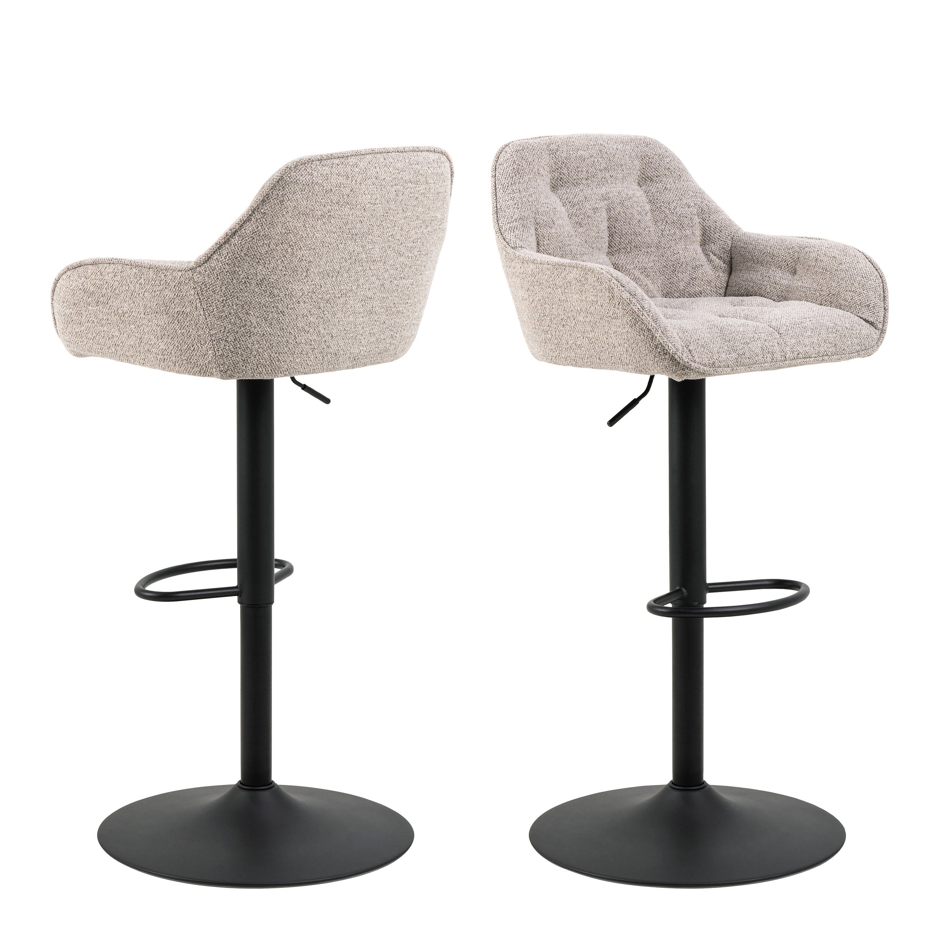 Brooke Swivel Bar Stool with Height Adjustable Function in Monza Beige Set of 2 – FTG