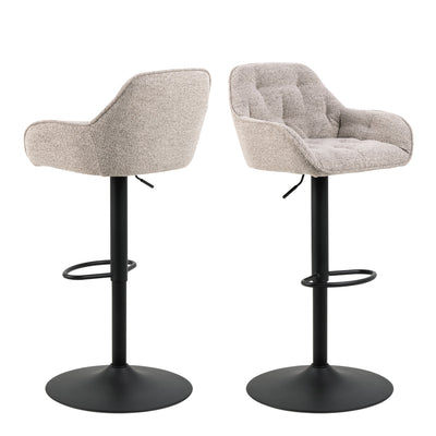Brooke Swivel Bar Stool with Height Adjustable Function in Monza Beige Set of 2 – FTG