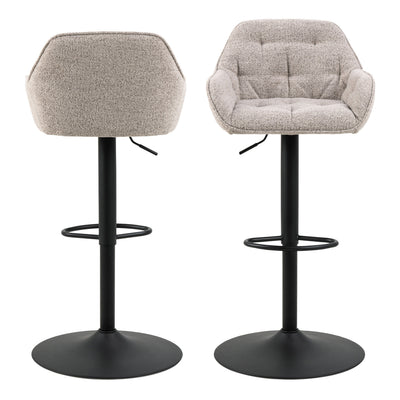 Brooke Swivel Bar Stool with Height Adjustable Function in Monza Beige Set of 2 – FTG, view 2