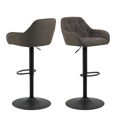 Brooke Swivel Bar Stool with Height Adjustable Function in Taupe Set of 2 – FTG