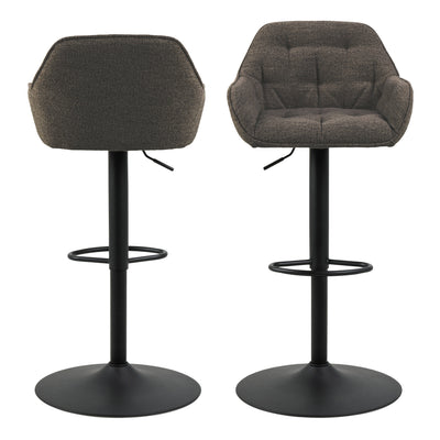 Brooke Swivel Bar Stool with Height Adjustable Function in Taupe Set of 2 – FTG, view 2