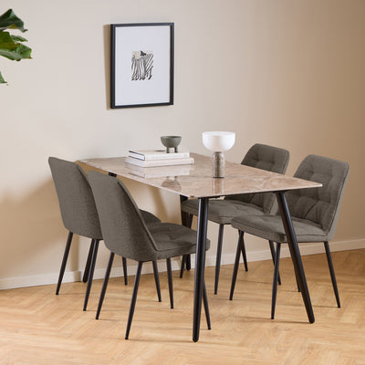 Brooke Dining Chair in Taupe Set of 2 – FTG, view 5