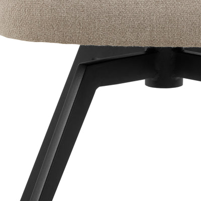 Darlene Dining Chair with Armrest and Swivel Function in Beige – FTG, view 8