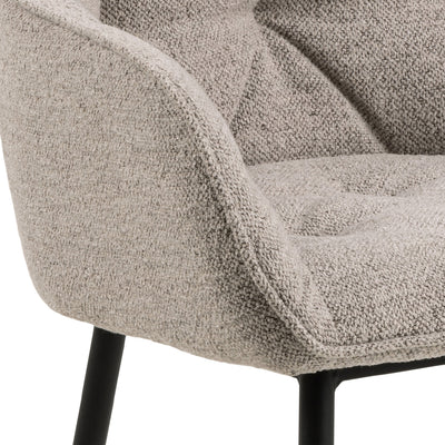 Brooke Dining Chair with Armrest in Monza Beige Set of 2 – FTG, view 6