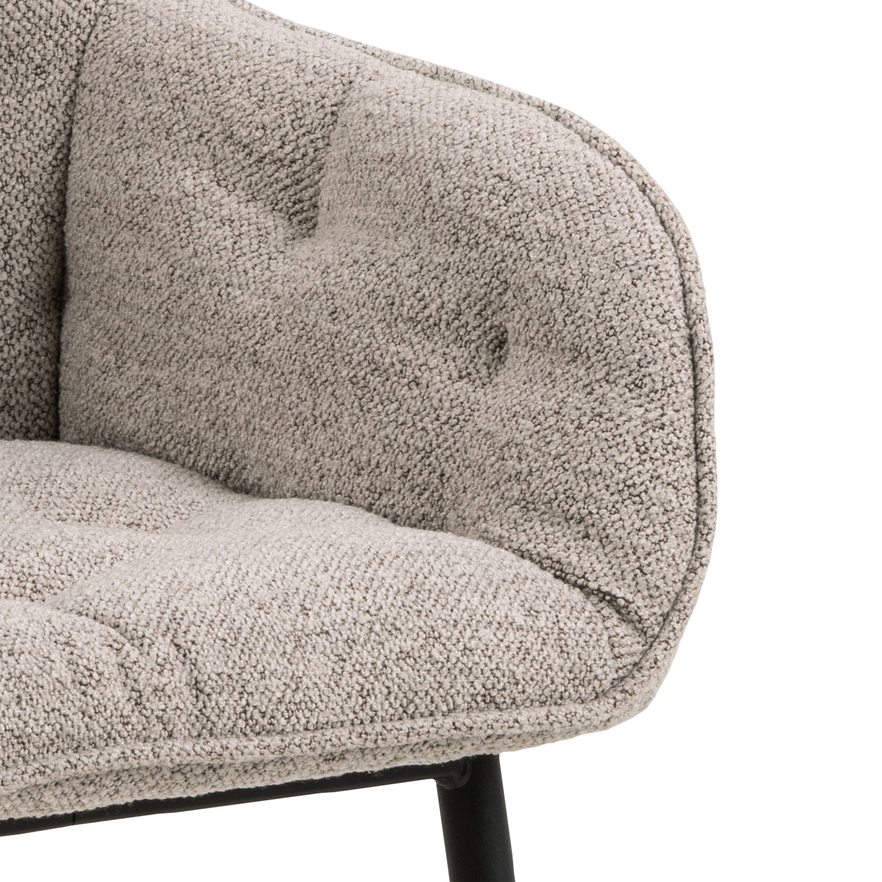 Brooke Dining Chair with Armrest in Monza Beige Set of 2 – FTG, view 7