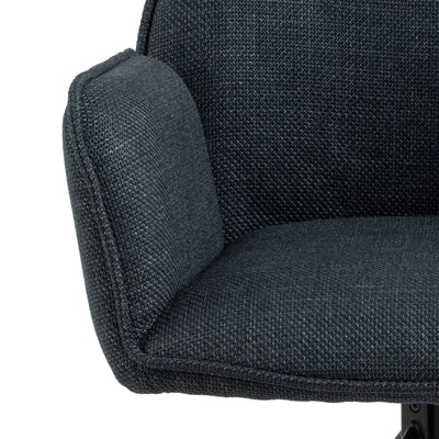Glenda Dining Chair with Armrest and Swivel Function in Grey – FTG, view 7