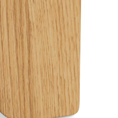 Dockland Round Side Table in Travertine & Wild Oak