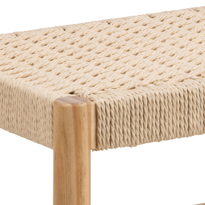 Alvin Weaved Bench in Off White – FTG, view 5