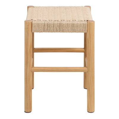Alvin Weaved Stool in Off White – FTG, view 2