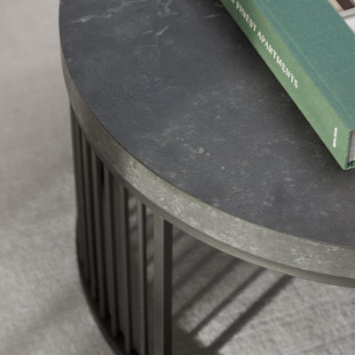 Strington Round Coffee Table in Matt Black – FTG, view 4