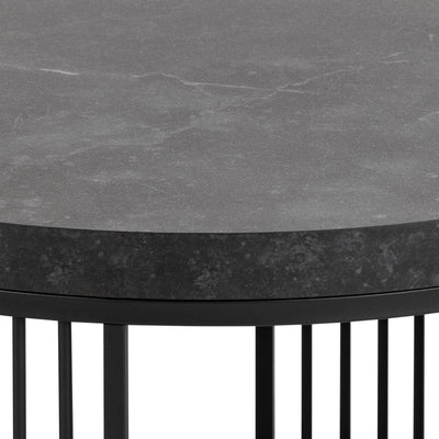 Strington Round Coffee Table in Matt Black – FTG, view 5