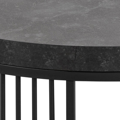 Strington Round Coffee Table in Matt Black – FTG, view 6