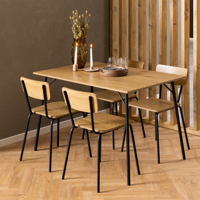 Peru Rectangular Dining Table in Wild Oak 120x75cm – FTG, view 3
