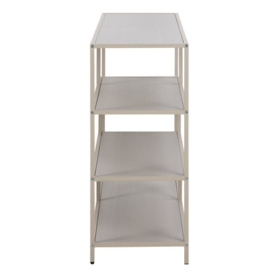 Seaford Bookcase with 4 Shelves in Grey