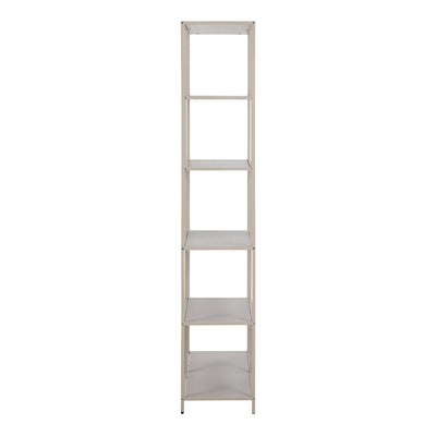 Seaford Bookcase with 5 Shelves in Grey
