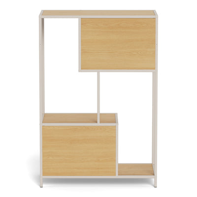 Seaford Bookcase in Oak & Grey