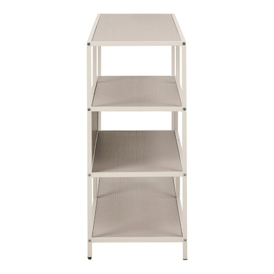 Seaford Wide Grey Steel Bookcase With 4 Grey Melamine Shelves – FTG, view 3