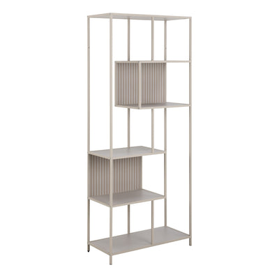 Seaford Tall Grey Metal Bookcase with 5 Shelves – FTG